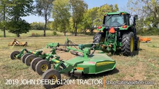 2019 John Deere 6120M Tractor 620R Loader  Cates Auction 2024 [upl. by Acebber674]