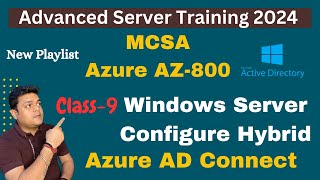 Windows Server Active Directory Hybrid Setup full Guide  Azure AZ800 [upl. by Aynahs]