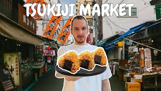 JAPANESE STREET FOOD TOUR  Tsukiji Market [upl. by Eeryt]