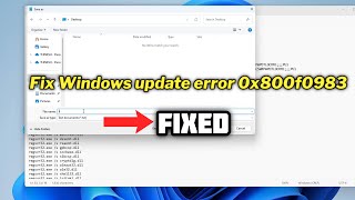 FIXED Windows update error 0x800f0983  2024 [upl. by Oicnedurp]