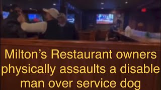 CRM Exclusive Special Kitchener Ont Milton’s restaurant owners physically remove disable man [upl. by Larrisa]