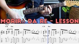 Morirò da Re  Måneskin Guitar Lesson [upl. by Dareen]