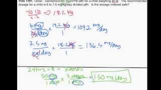 Pediatric Dosage Calculations by Weight Part 1 Is an Order Safe [upl. by Erund]