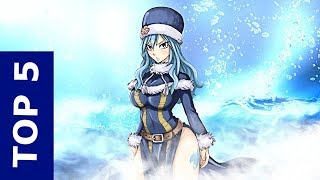 Top 5 Epic Juvia Moments From Fairy Tail [upl. by Vickie]