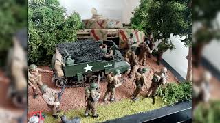 135th scale Normandy Bocage Diorama [upl. by Aeslehc]