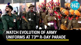 How army uniforms evolved since 1950s Spectacular display by six contingents at RDay parade [upl. by Hyps]