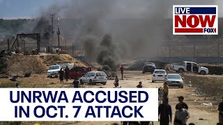 IsraelHamas war US pauses UNRWA funding staffers accused in Oct 7 attack  LiveNOW from FOX [upl. by Ahsirat883]