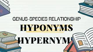 HYPONYMS AND HYPERNYMS [upl. by Haleelahk]