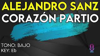 Alejandro Sanz  Corazón Partio  Karaoke Instrumental  Bajo [upl. by Ericka]