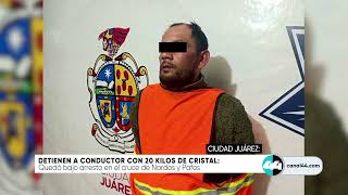 Detienen a conductor con 20 kilos de cristal [upl. by Onavlis]