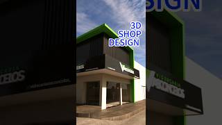 3D SHOP Exterior Design  Signage Solution  Global Delivery 🌎 [upl. by Einnal]