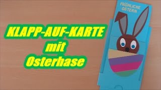 Osterkarte mit Osterhase  einfach und schnell zum selber basteln [upl. by Fernyak]