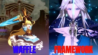 GBVSR High Level Gameplay Waffle Charlotta VS Framework Katalina [upl. by Maguire]