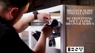 Drawer Slide Installation Retrofitting Soft Close Drawer Slides [upl. by Eenor988]