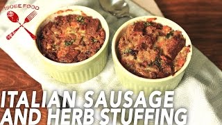 Italian Sausage and Herb Stuffing  Isobe Food [upl. by Tabitha869]