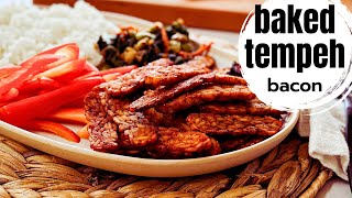 Easy Baked Tempeh Bacon Recipe [upl. by Guss724]