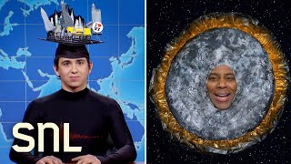 Weekend Update Earthquake and Eclipse on the 48 Magnitude Earthquake and the Solar Eclipse  SNL [upl. by Leila]