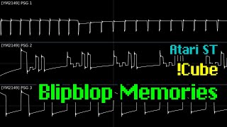 Cube  quotBlipblop Memoriesquot Atari ST Oscilloscope Visualization [upl. by Udale95]