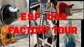 ESP USA Factory Tour with Master Builder Gil Vasquez check out these guitars [upl. by Corydon]