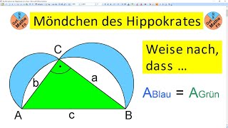 Die Möndchen des Hippokrates  Erklärung  Beweis [upl. by Assenal]