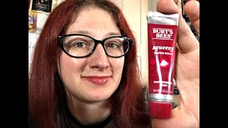 Review  Burts Bees Squeezy Tinted Lip Balm in Watermelon Rush [upl. by Smalley38]