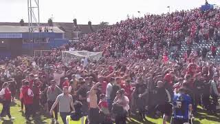 20220430 GillinghamRotherham 02 Pitch invasion [upl. by Aggy]