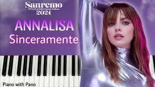 Annalisa  Sinceramente  Sanremo 2024  Piano Cover  Italy 🇮🇹 Eurovision 2024 [upl. by Lesak]