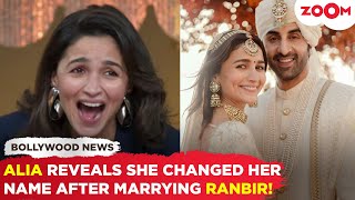 Alia Bhatt REVEALS she changed her name after marrying Ranbir Kapoor Netizens SHOCKING reaction [upl. by Salchunas]