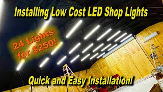 Installing Low Cost LED Shop Lights [upl. by Weight]