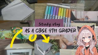 Fun Study Vlog as a CBSE 9th grader vlog StuffyBeans [upl. by Llerrehc184]