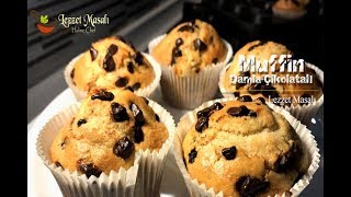 Muffin Kek Tarifi  Damla Çikolata Süslemeli  – Kalıptan Çıkan Yumuşacık Lezzet [upl. by Cirdor]