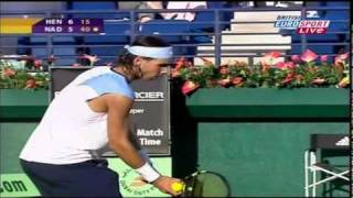 Nadal vs Henman ATP Dubai 2006 quarterfinal 58 [upl. by Glass]