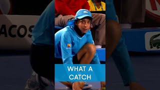 Ballkid takes INCREDIBLE catch off Federer 👏 [upl. by Yelsnya308]