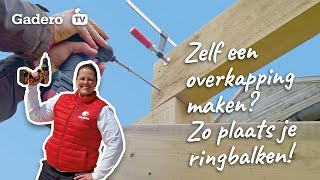 Zelf een overkapping maken Zo plaats je ringbalken [upl. by Harleigh]