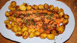 Diesen Lachs wirst du lieben Zartes Lachsfilet mit Kartoffeln  so lecker [upl. by Laflam56]