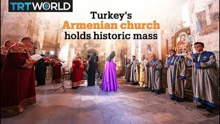 Armenians in Turkey hold historic mass in Akdamar Holy Cross Church [upl. by Enimrej]