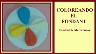 Cómo colorear o teñir el Fondant o la Pasta de Goma [upl. by Shaughn782]