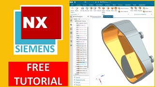 How to model a simple part in Siemens NX Quick tutorial [upl. by Eutnoj]