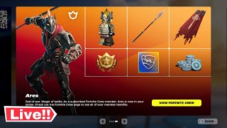 🔴 ARES CREW SKIN FORTNITE ITEM SHOP LIVE Today Fortnite Chapter 5 [upl. by Ordisy526]