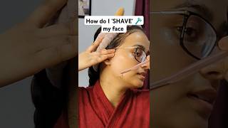 how do I SHAVE🪒 my face trending koreanskincare ytshorts viral youtube shorts shaving shiv [upl. by Alcot]