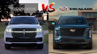 2025 Lincoln Navigator Black Label vs 2025 Cadillac Escalade V Compared  SUV Battles  MotorNation [upl. by Lajes869]