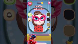 Miraculous  Ladybug Makeover 😻MyTalkingAngela2viralvideo shortvideoshortvideoladybugtrending [upl. by Duky]