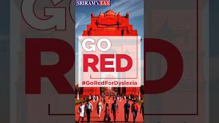 India Gate to Rashtrapati Bhawan lit up in RED for DYSLEXIA AWARENESS 2024 shorts dyslexia [upl. by Rafaelof]