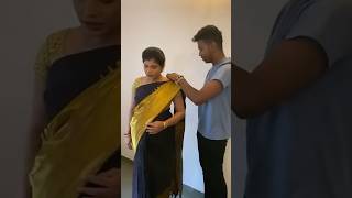 sareesdraping pregnancydrape pregnancy drapingsaree youtubestudio ytfeed ytshorts youtube [upl. by Hertberg800]