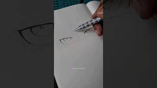 Anime Eyes Tutorial🫣 animeart drawingtutorial art [upl. by Kacy852]