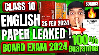 English Paper Leaked Board Exam Class 10 🤯  Class10 English important questions  English Long Ans [upl. by Nnyleahs308]