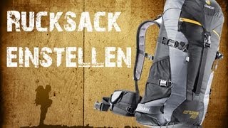 Backpacking  Trekkingrucksack richtig einstellen HD [upl. by Negris]