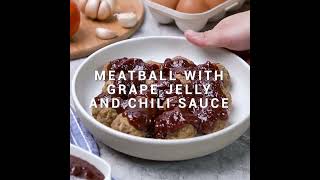 Easy Meatballs With Grape Jelly Chili Sauce [upl. by Ecnerwaled]