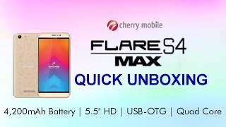 Cherry Mobile Flare S4 Max Quick Unboxing [upl. by Ecinahc829]