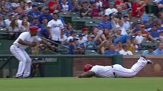 LADTEX Fielder falls down rounding third base [upl. by Liggitt]